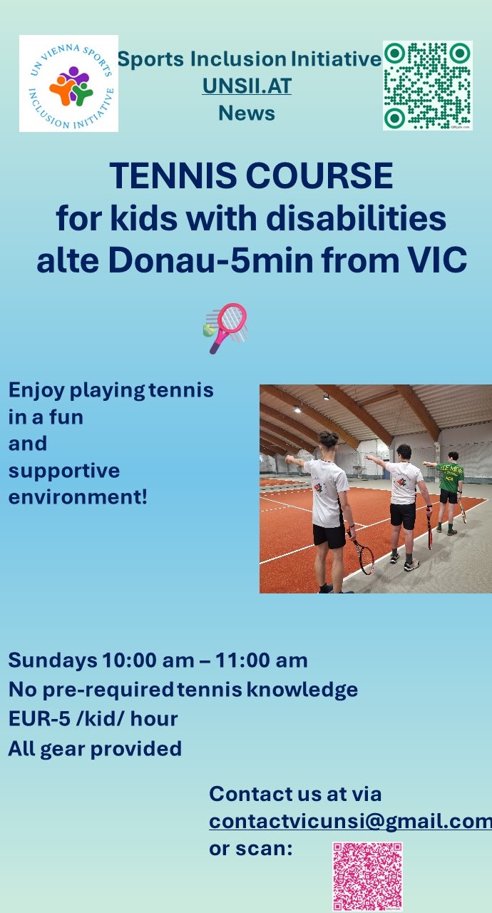 Tennis with UNSII for kids with disabilities